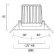 Spot encastrable LED Start noir dimmable 9 W SYLVANIA