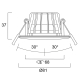 Spot encastrable Obico LED chrome dimmable IP65 5,4 W SYLVANIA