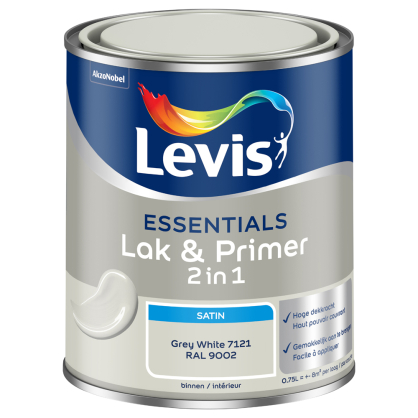 Peinture 2 en 1 Laque & Primer Essentials blanc 0,75 L LEVIS