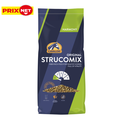 Mélange riche en fibres pour chevaux Strucomix Original 15 kg