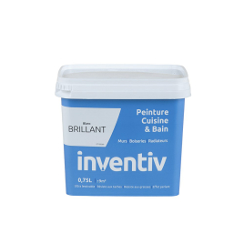 Peinture Cuisine & Bain blanc brillant 0,75 L INVENTIV