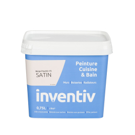 Peinture Cuisine & Bain beige poudré n°6 satiné 0,75 L INVENTIV