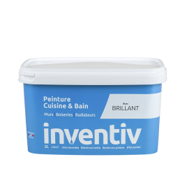 Peinture Cuisine & Bain blanc brillant 2 L INVENTIV