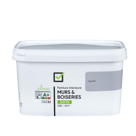 Peinture pour murs et boiseries taupe B2 satiné 2,5 L INVENTIV