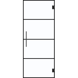 Porte en verre securit Thytan Everyway Blackline 73 x 201,5 cm THYS