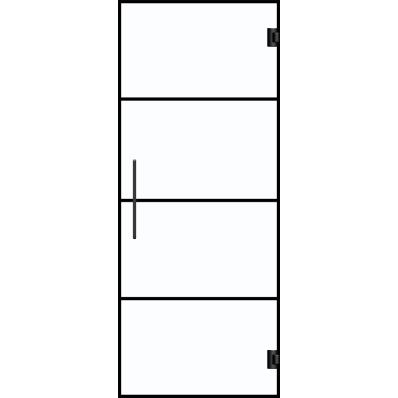 Porte en verre securit Thytan Everyway Blackline 83 x 201,5 cm THYS