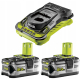 Kit avec chargeur rapide et 2 batteries Lithium One+ 5 Ah RYOBI