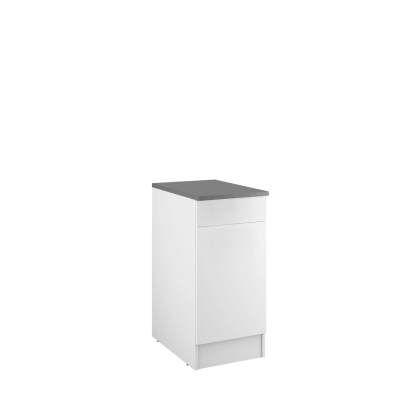 Meuble bas de cuisine Eco 1 porte et 1 tiroir blanc 87,2 x 40 x 58 cm RB ACCESS