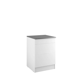 Meuble bas de cuisine Eco 3 tiroirs blanc 87,2 x 60 x 58 cm RB ACCESS