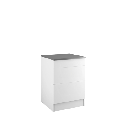 Meuble bas de cuisine Eco 3 tiroirs blanc 87,2 x 60 x 58 cm RB ACCESS