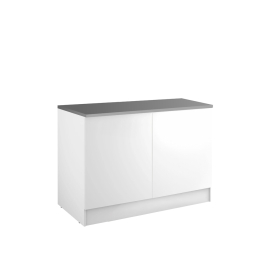 Meuble bas de cuisine Eco 2 portes blanc 87,2 x 120 x 58 cm RB ACCESS