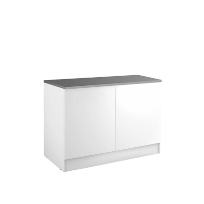 Meuble bas de cuisine Eco 2 portes blanc 87,2 x 120 x 58 cm RB ACCESS