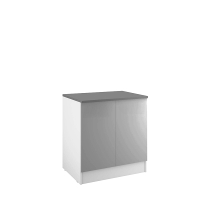 Meuble bas de cuisine Eco 2 portes gris clair 87,2 x 80 x 58 cm RB ACCESS