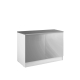 Meuble bas de cuisine Eco 2 portes gris clair 87,2 x 120 x 58 cm RB ACCESS