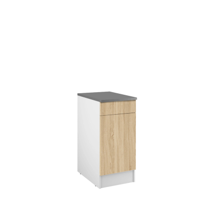 Meuble bas de cuisine Eco 1 porte et 1 tiroir chêne clair 87,2 x 40 x 58 cm RB ACCESS