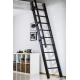 Escalier de meunier avec rampe en bois MSP-CC Pivot noir 300 x 55 cm FAKRO