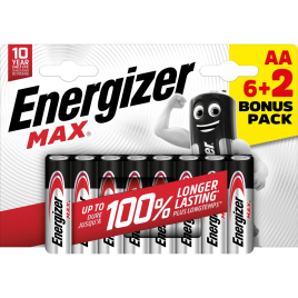 Pile alcaline AA Max 6 + 2 gratuites ENERGIZER