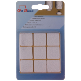 Patin en feutre Standard blanc 25 x 25 mm 9 pièces TEKNI-PROTECT