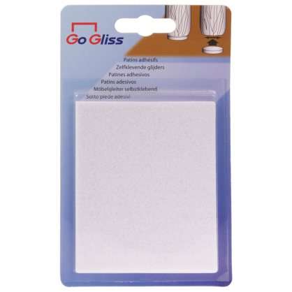 Patin en feutre Standard blanc 80 x 95 mm TEKNI-PROTECT