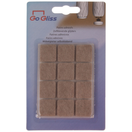 Patin en feutre Super beige 20 x 20 mm 12 pièces TEKNI-PROTECT