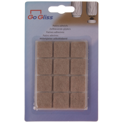 Patin en feutre Super beige 20 x 20 mm 12 pièces TEKNI-PROTECT