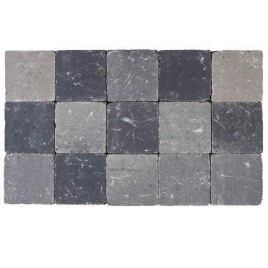 Palette 630 Pavés gris et noirs tambourinés Cylindre 15 x 15 x 4 cm