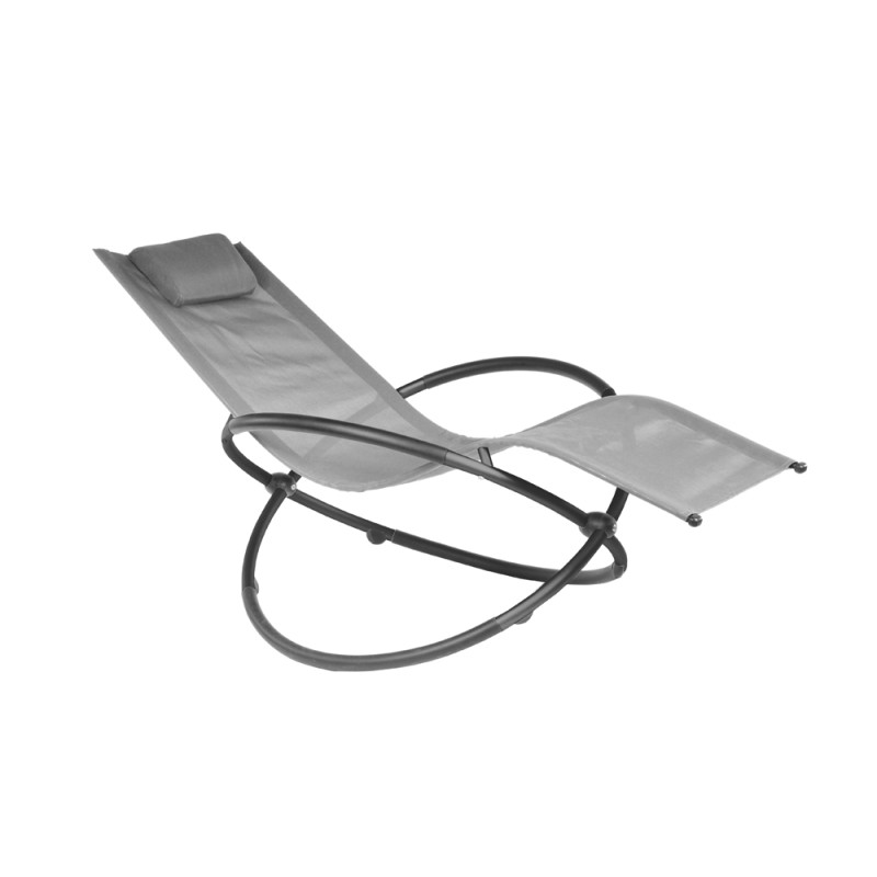 Rocking chair anthracite et perle