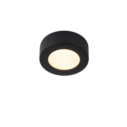 Plafonnier Led Pour Salle De Bain Brice Rond Noir Lm W Lucide