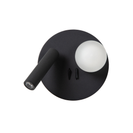 Lampe de chevet murale LED Matiz noire 3,5 W LUCIDE