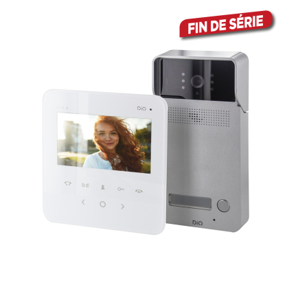 Vidéophone multi-appartements 2 fils 4,3" blanc DIO