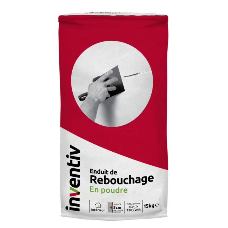 Enduit de rebouchage poudre 15 kg INVENTIV