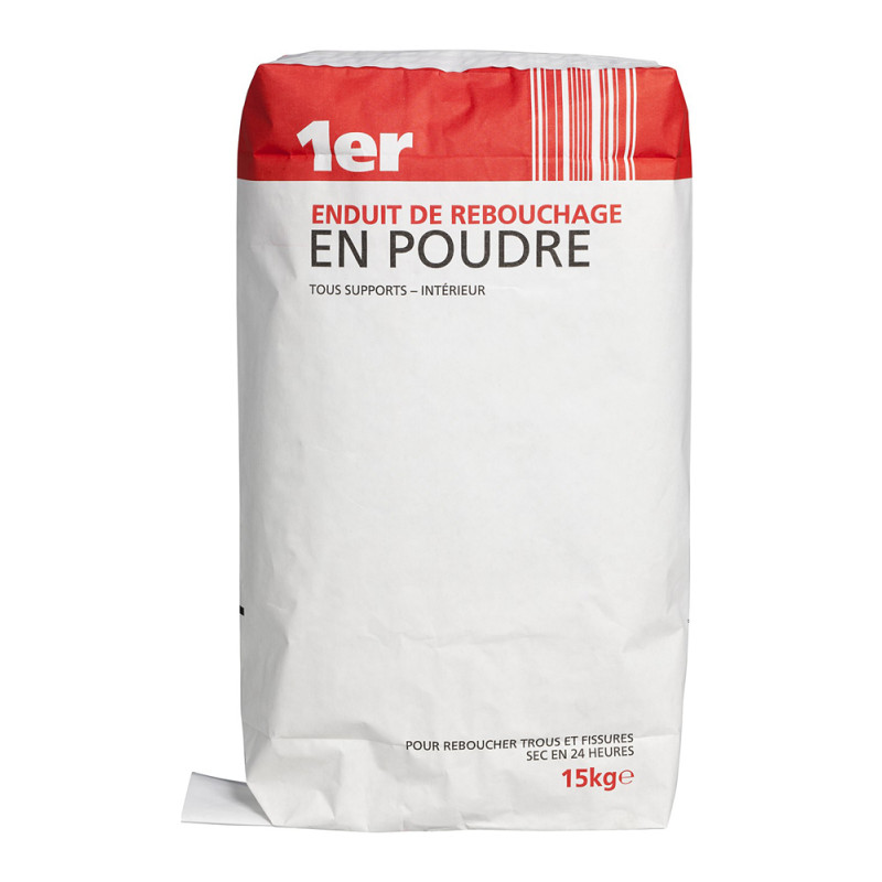 Enduit de rebouchage poudre 15 kg  1ER