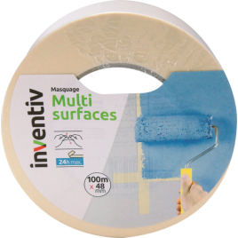 Ruban de masquage Multi surfaces 48 mm x 100 m INVENTIV