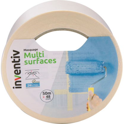 Ruban de masquage Multi surfaces 48 mm x 50 m INVENTIV