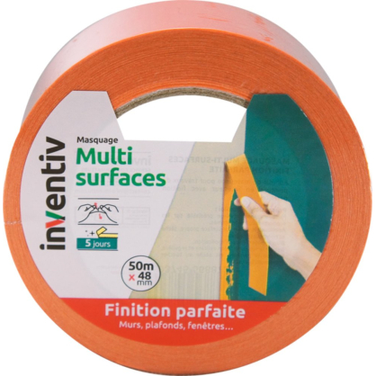 Ruban de masquage Multi surfaces finition parfaite 48 mm x 50 m INVENTIV