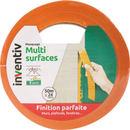 Ruban de masquage Multi surfaces finition parfaite 24 mm x 50 m INVENTIV