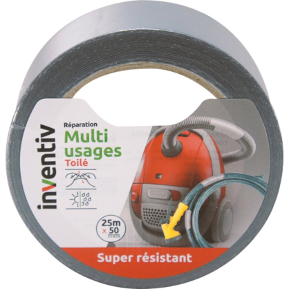 Ruban de réparation Multi usages argent 25 mm x 50 m INVENTIV