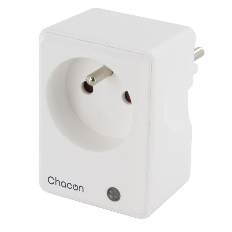 Prise connectée Wi-Fi avec compteur de consommation 16 A 3680 W CHACON