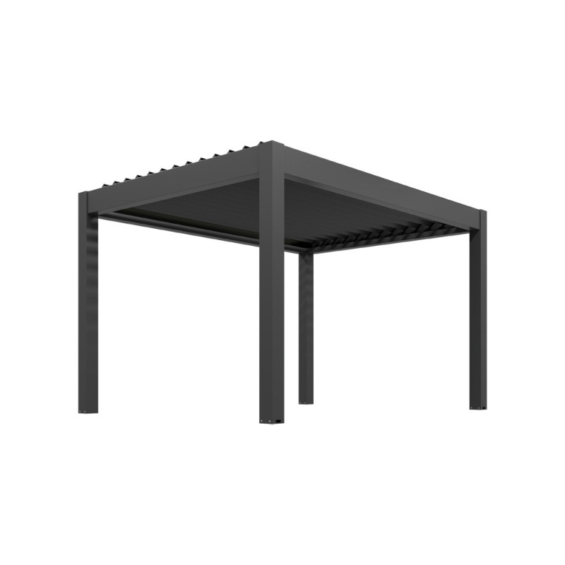 Pergola Bioclimatique Capri en aluminium avec LED intégré anthracite 4 x 3 x 2