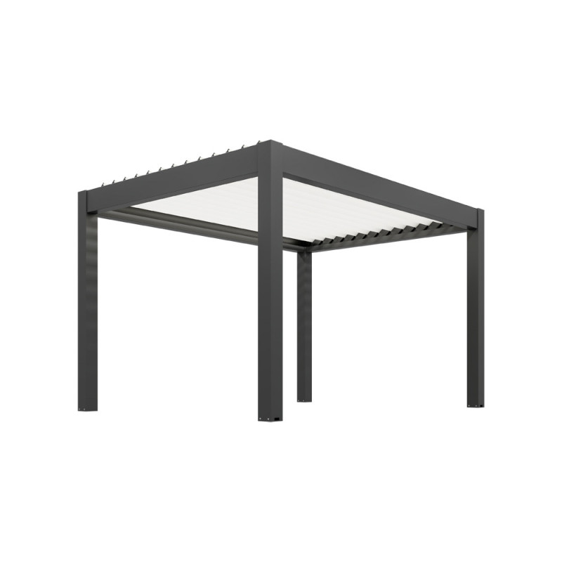 Pergola Bioclimatique Capri en aluminium avec LED intégré anthracite 4 x 3 x 2