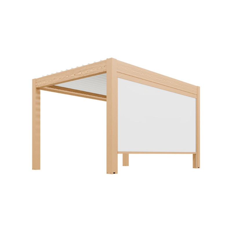 Store beige pour pergola Bioclimatique Capri chêne 3 x 2