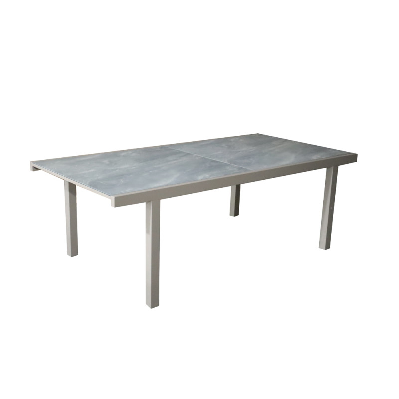 Table de jardin extensible crème 226-339 x 110 x 75 cm