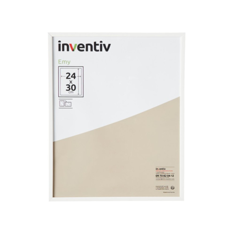 Cadre PVC blanc 24 x 30 cm INVENTIV