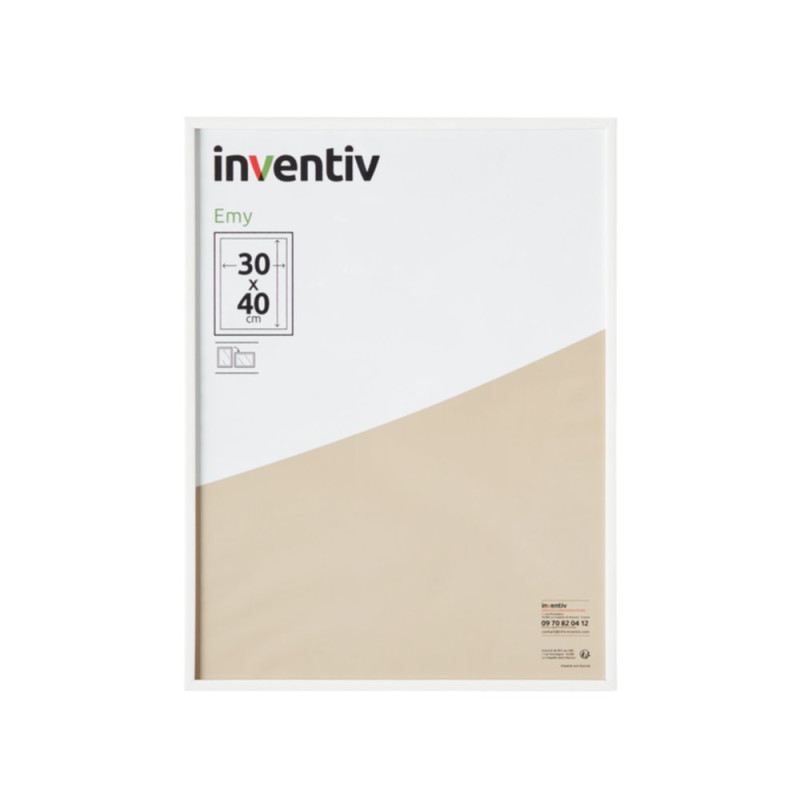 Cadre PVC blanc 30 x 40 cm INVENTIV