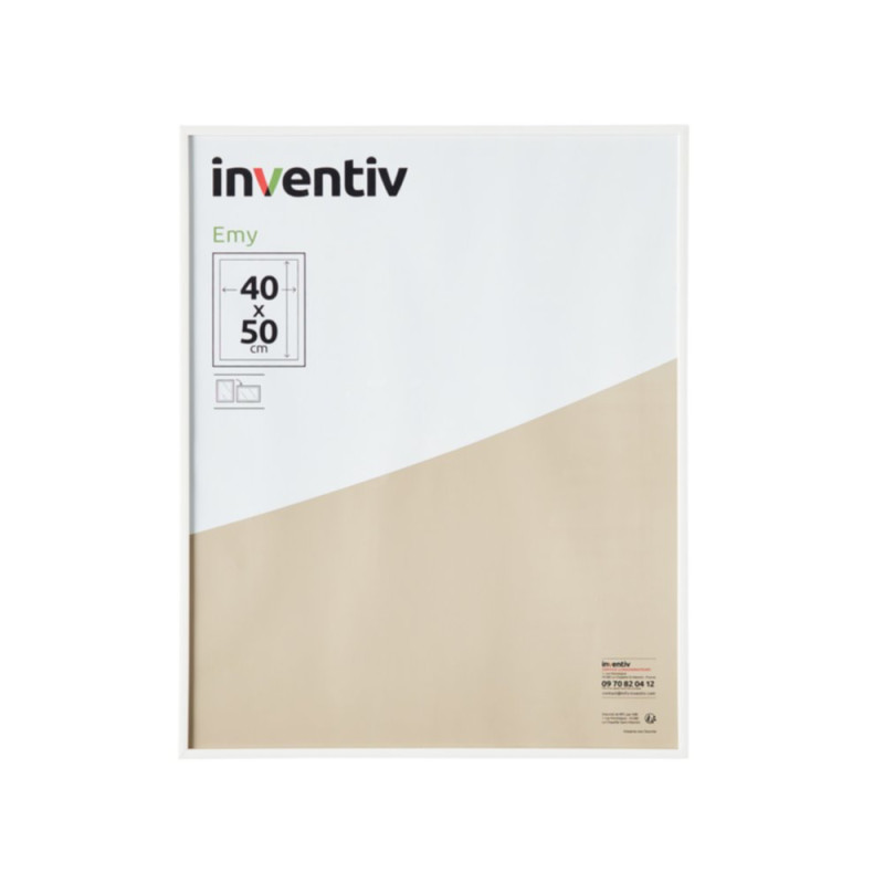 Cadre PVC blanc 40 x 50 cm INVENTIV