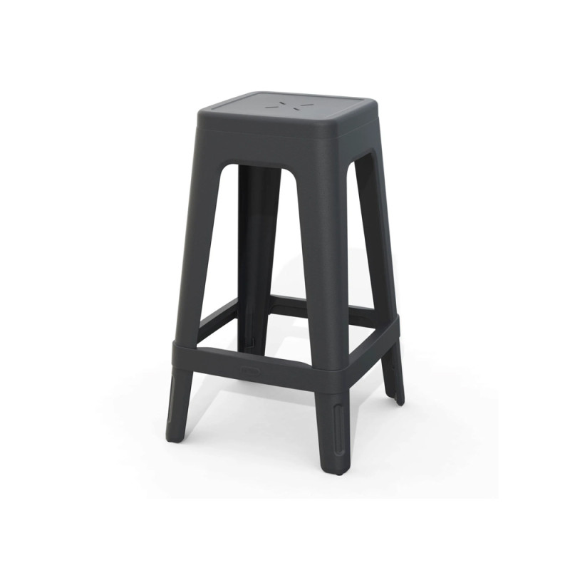 Tabouret de bar Misha graphite