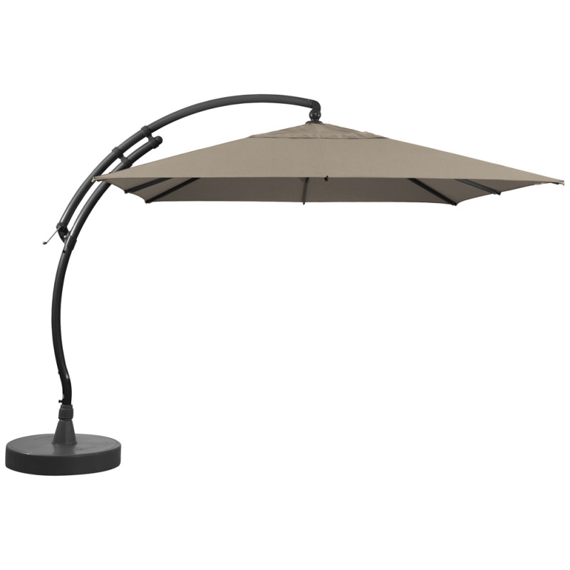 Parasol déporté et inclinable  taupe clair 300 x 300 cm SUNGARDEN