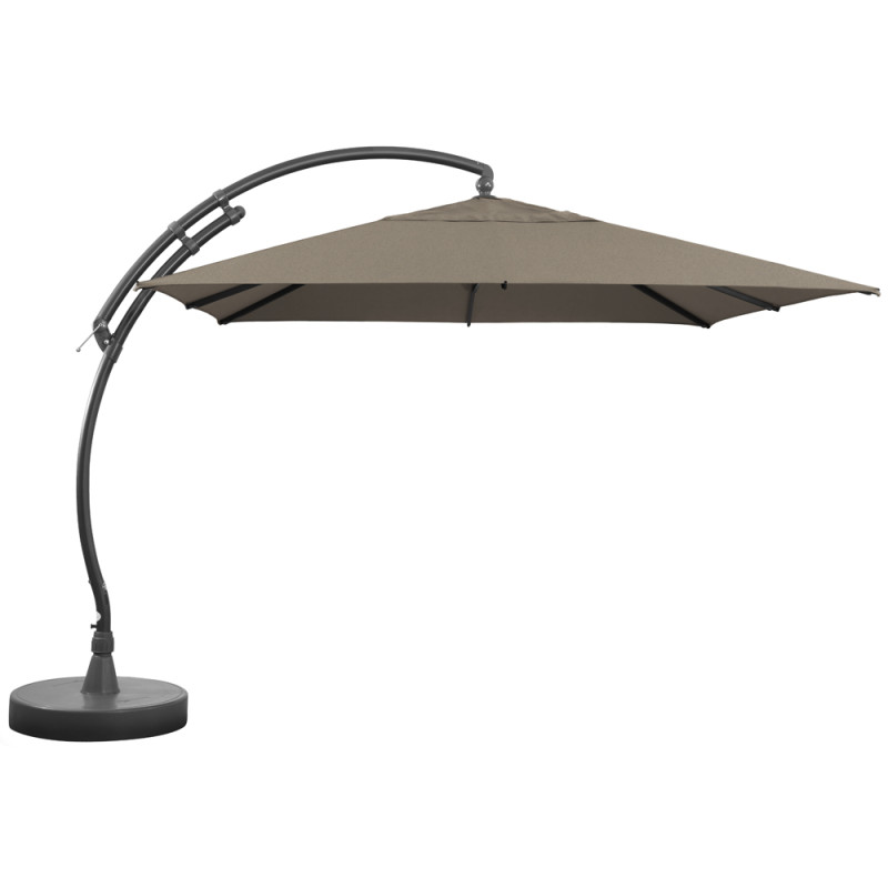 Parasol déporté et inclinable  taupe 300 x 300 cm SUNGARDEN