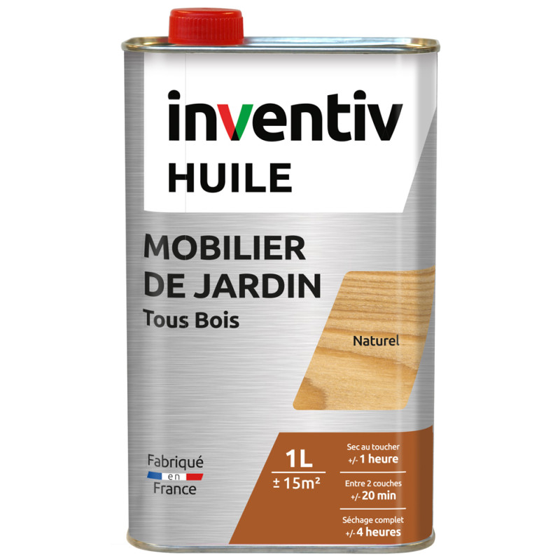 Huile pour meubles de jardin incolore 1 L INVENTIV