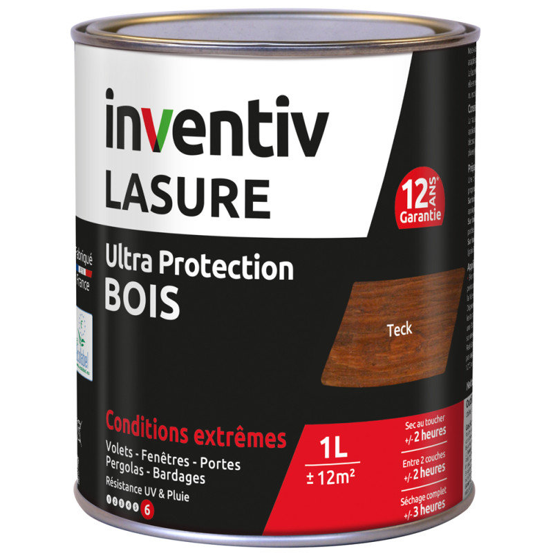 Lasure pour bois Ultra Protection teck 1 L INVENTIV